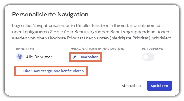 Admin Settings Customization Edit Navigation