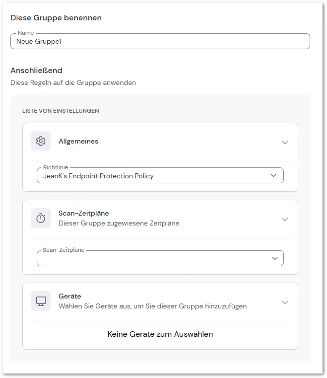 Endpoint Protection Einstellungen Gruppen Wie Erstelle Ich Eine Gruppe