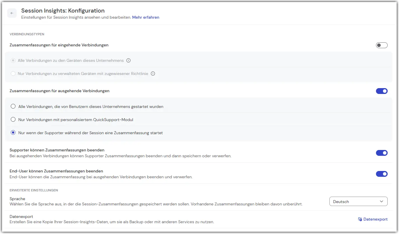 Admin Settings TeamViewer Ai Session Insights