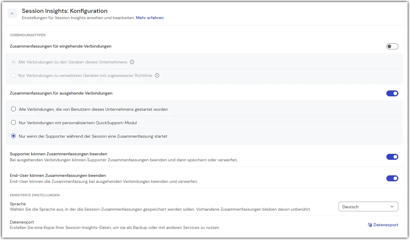 Admin Settings TeamViewer Ai Session Insights