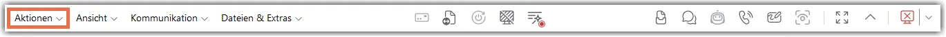 Remote Session Toolbar Actions