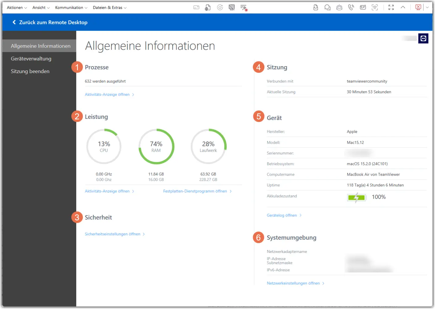 Remote Session Toolbar Files And Extras Dashboard