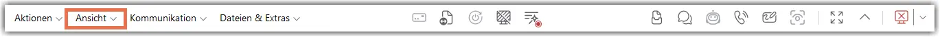 Remote Session Toolbar View