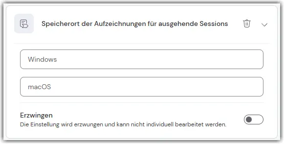 Session Recording Directory