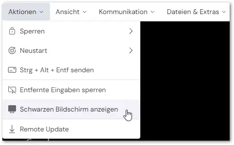 TeamViewer Remote Sicherheit TeamViewer Black Screen Toolbar