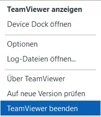 TeamViewer Beenden