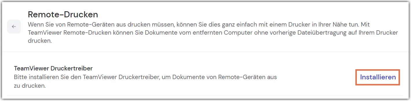 Remote Printing – Installation