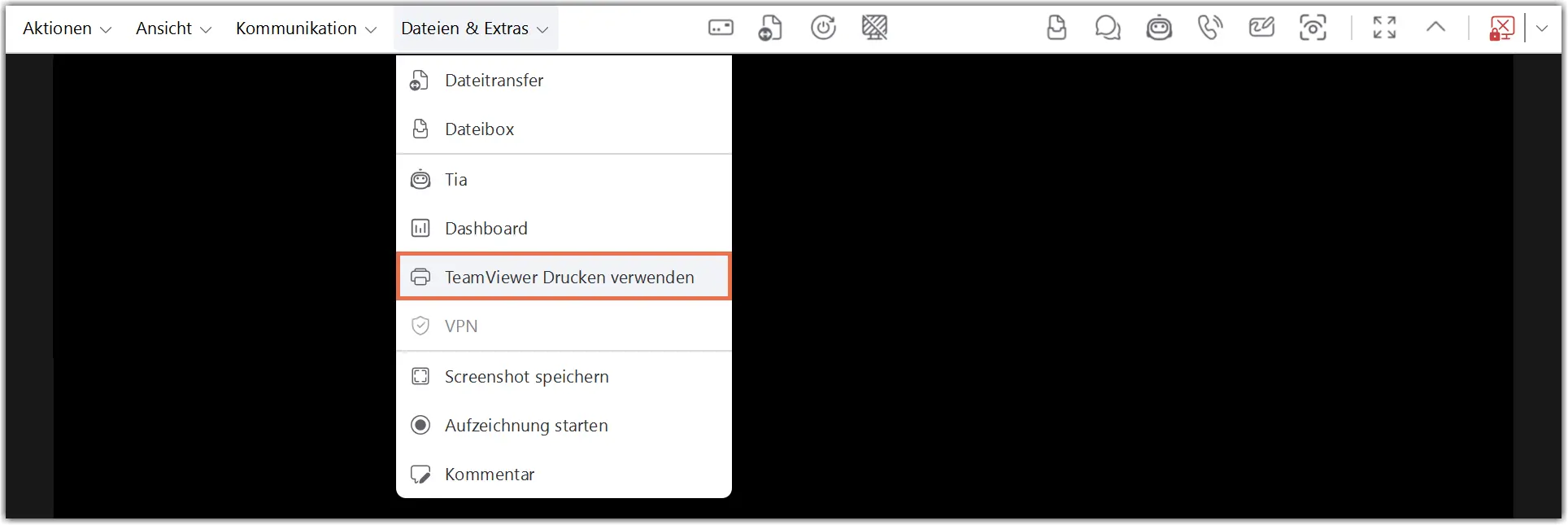 Remote Printing – Toolbar
