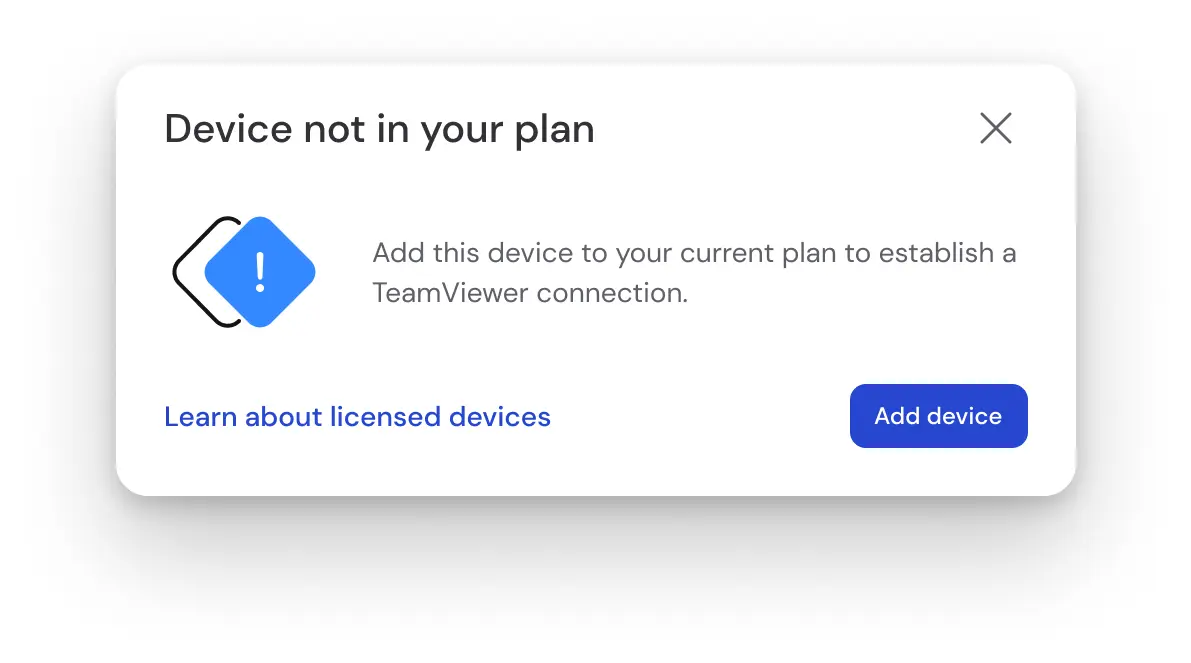 Device Not In Plan