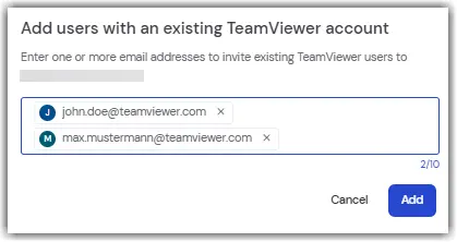 Add existing users