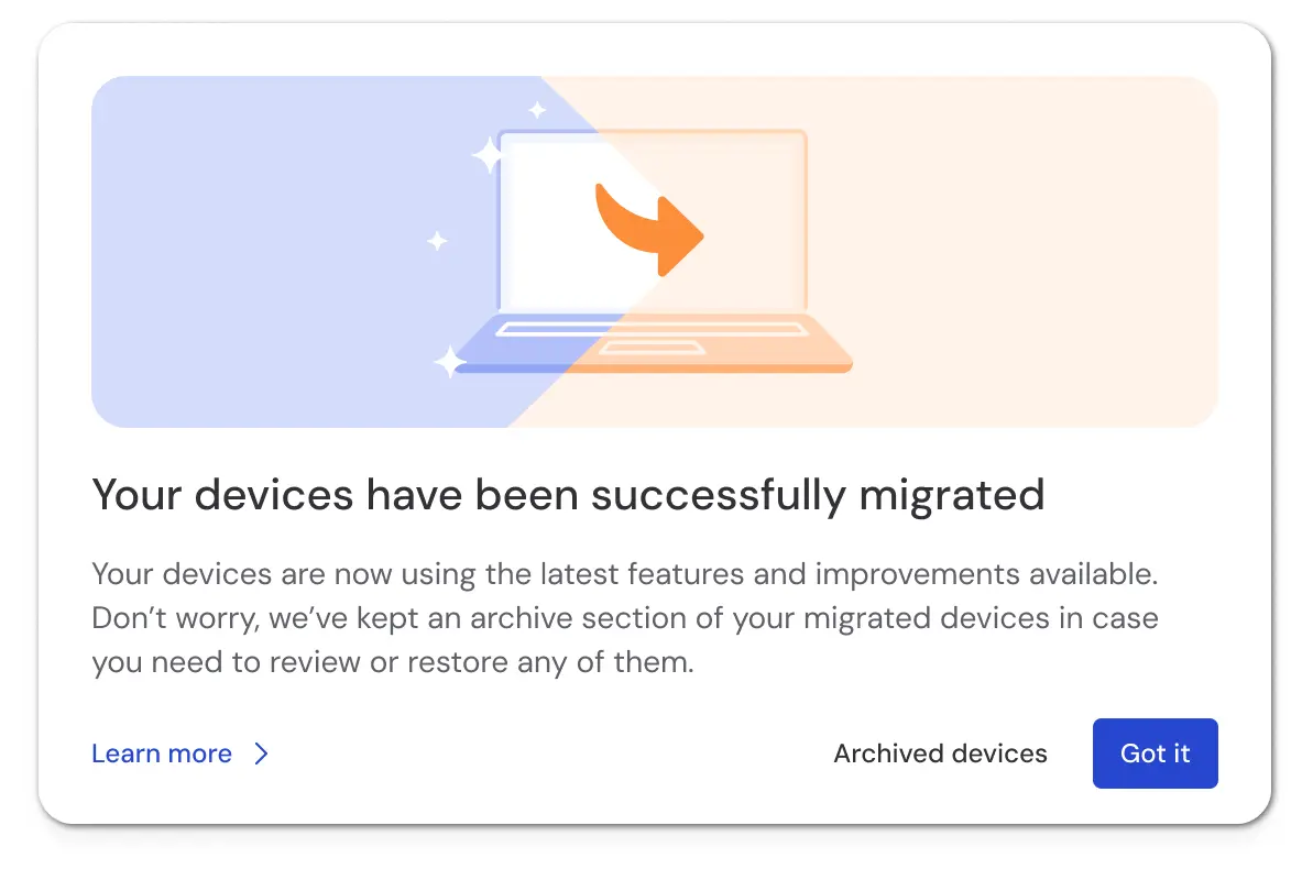 Migration Notification