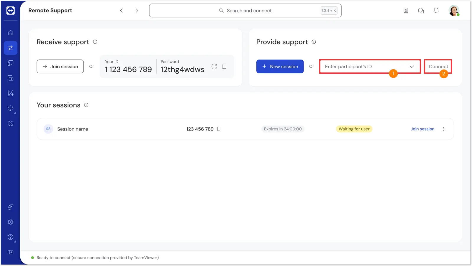 Connect Id Password