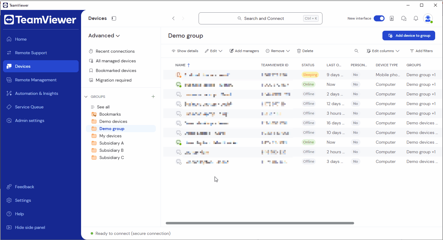 Delete Device Group