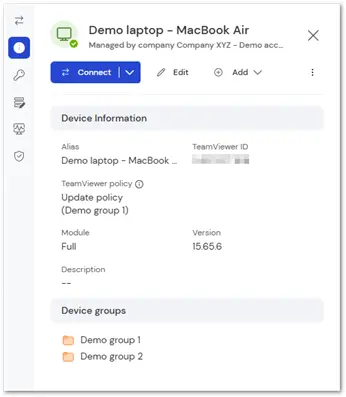 Policies Device Information