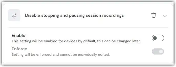 Disablestoppingpausingrecordsessionn