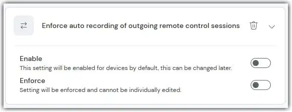 Enforceautorecording