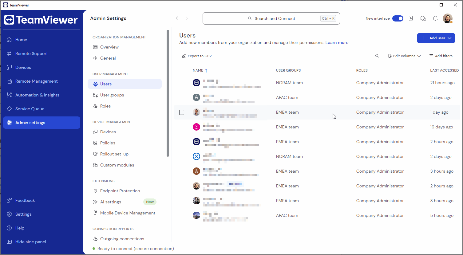 Export Users