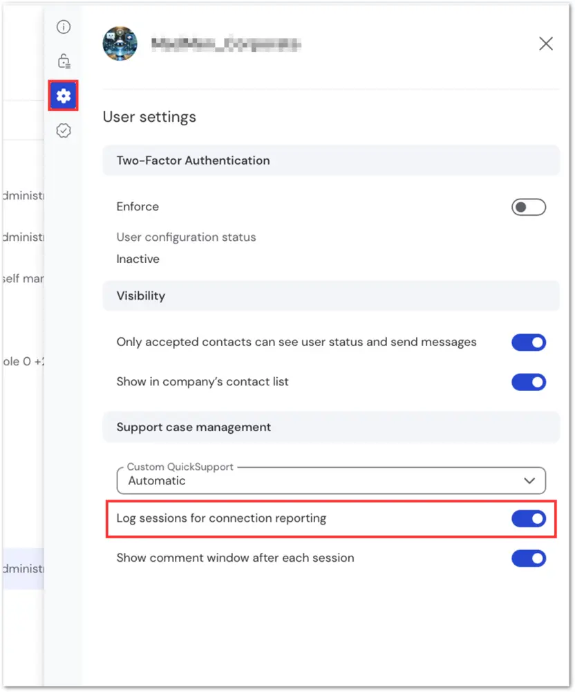 Activate Own User Outgoing Session Insights