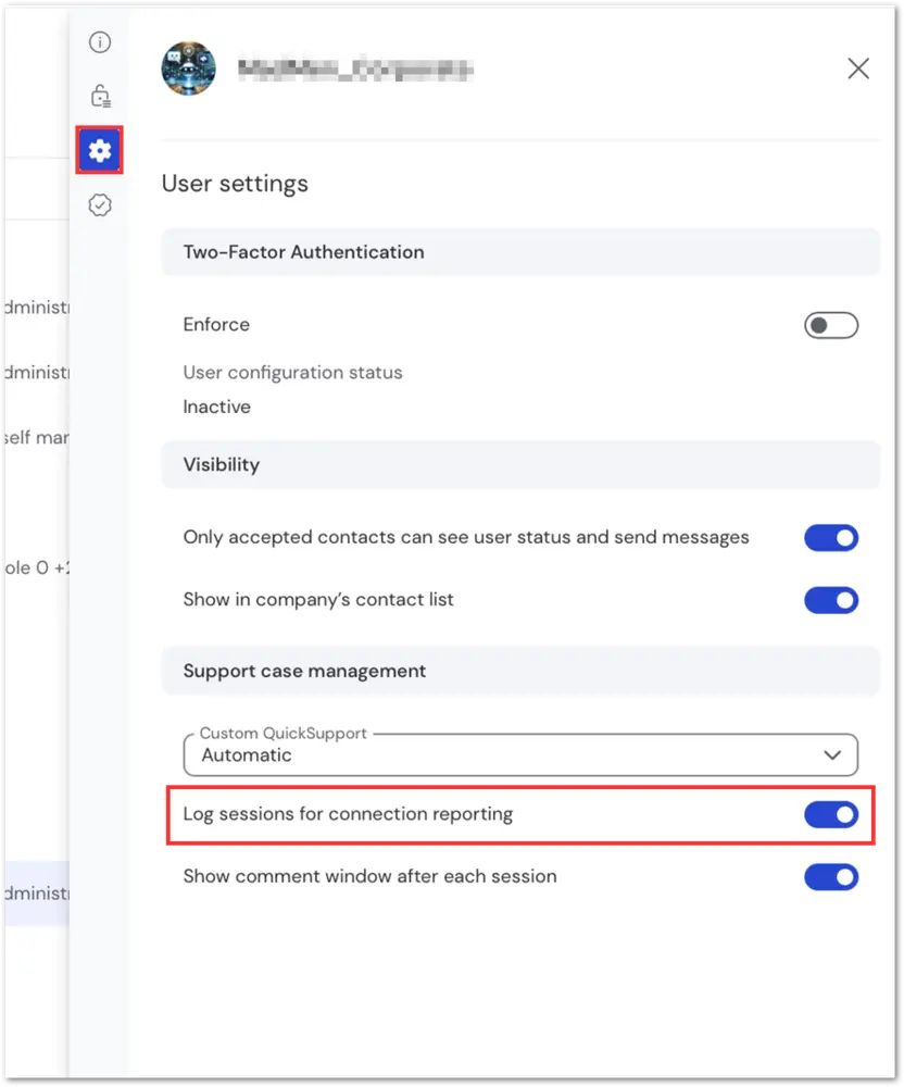 Activate Own User Outgoing Session Insights