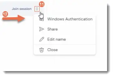 Join Session – Windows Authentication