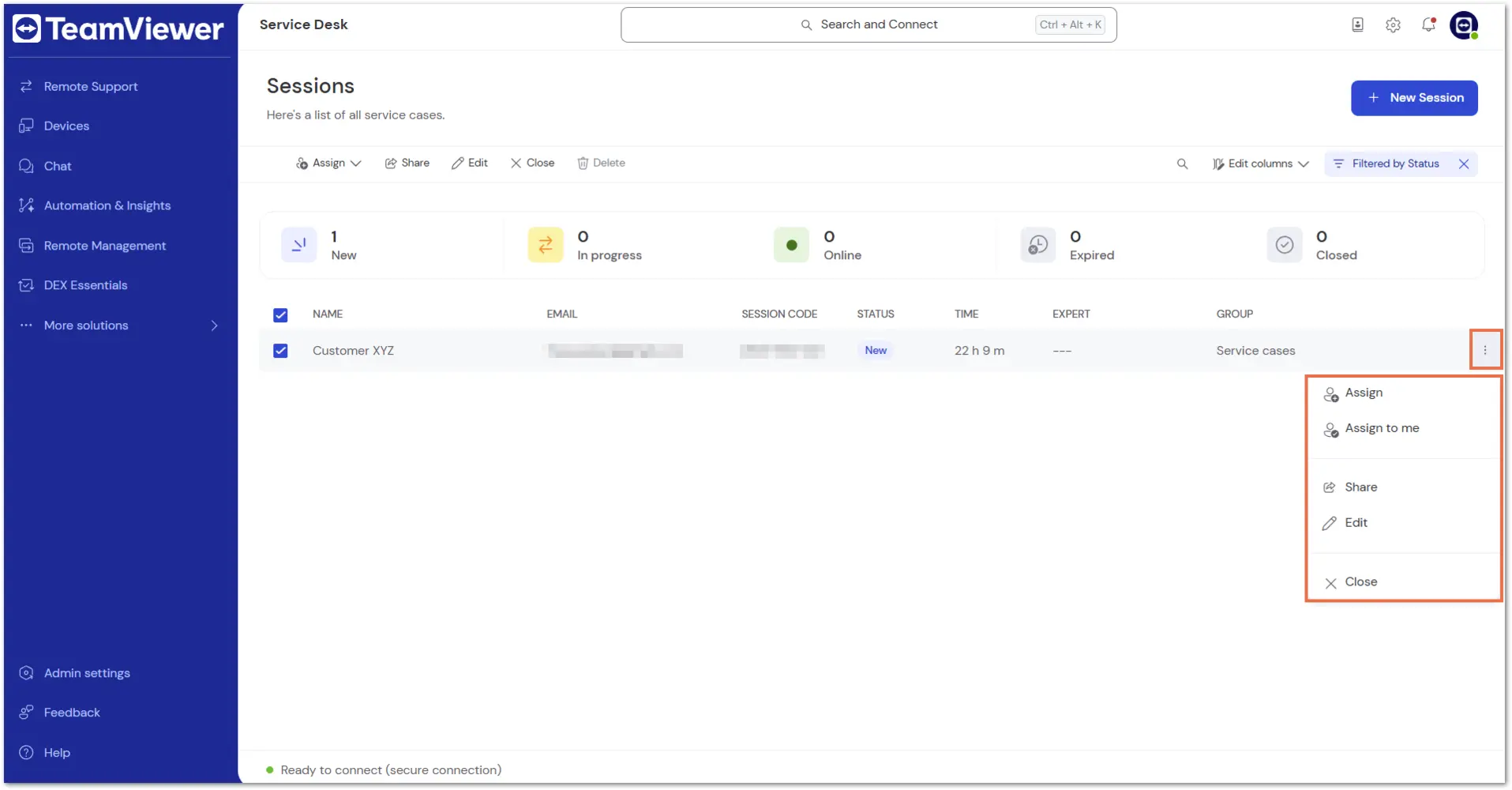 Assign Service Case