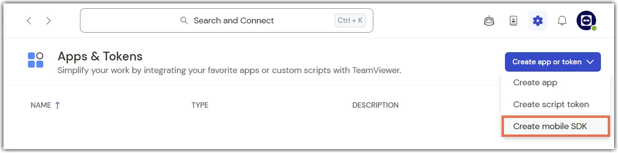 Create Mobile Sdk