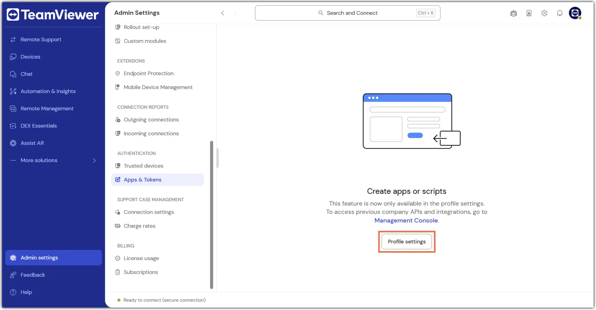 Profile Settings