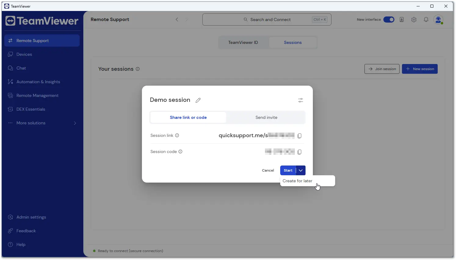 Create For Later Attended Access