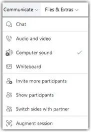 Communicate Options