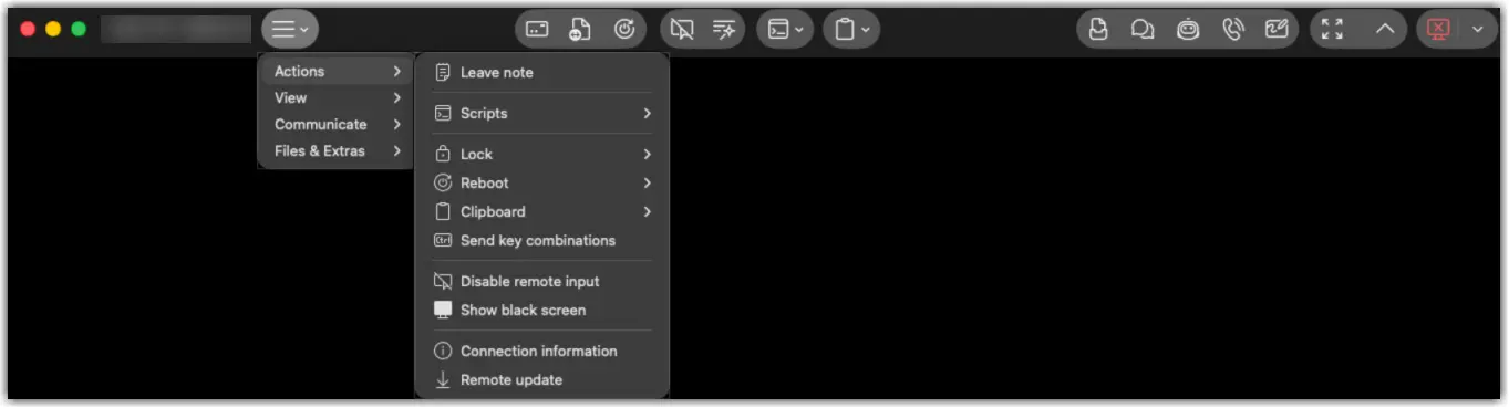 Macos Actions Menu