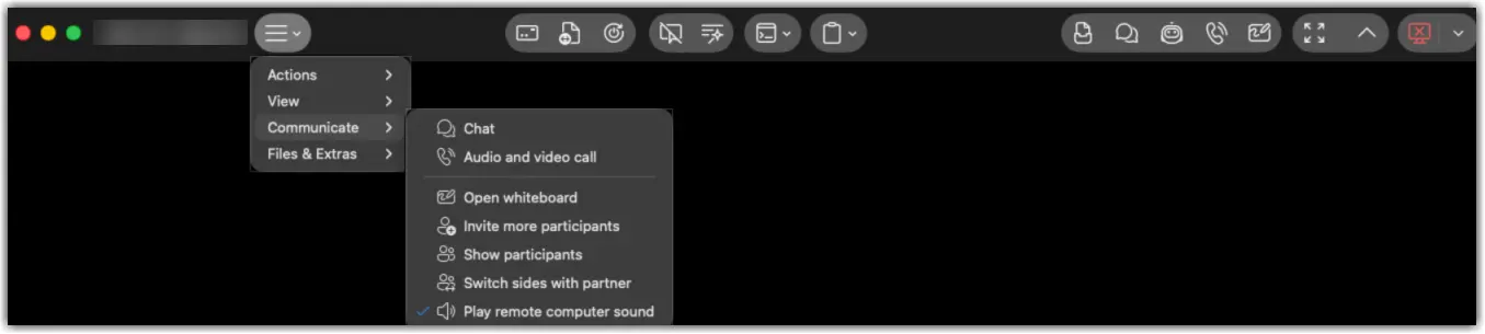 Macos Communicate Menu