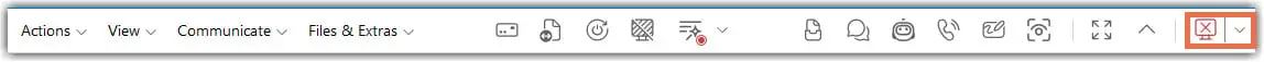 Toolbar Close Session