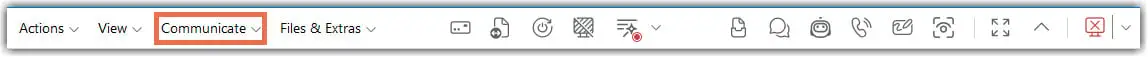 Toolbar Communicate