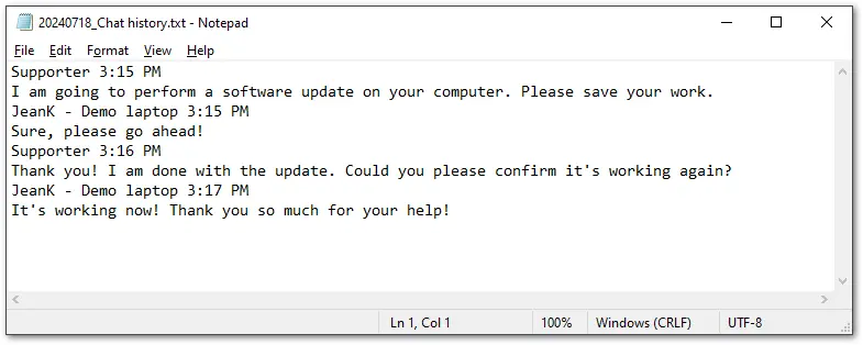 Chat History File