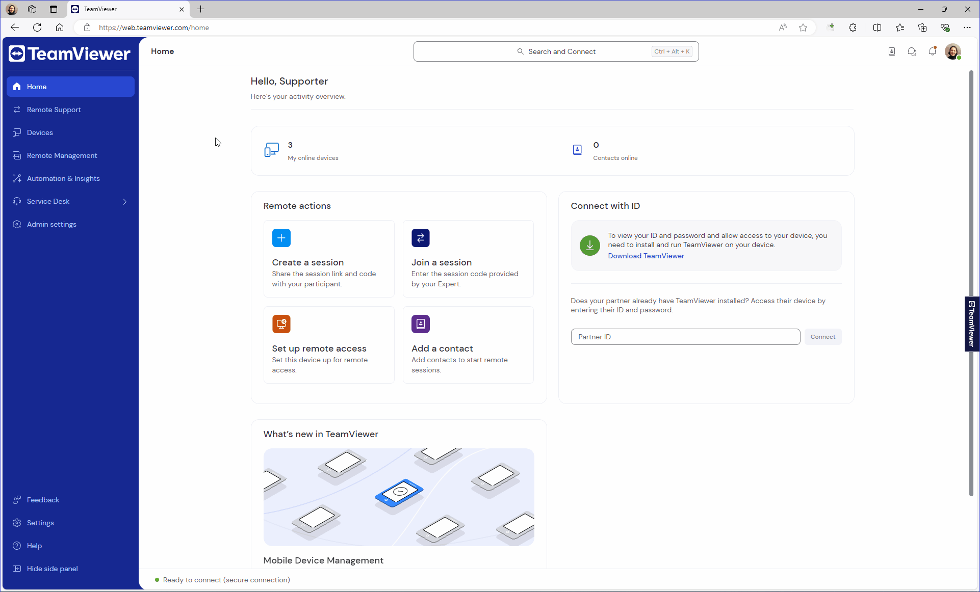 Create Service Portal