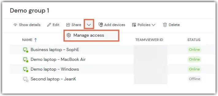Manage Access