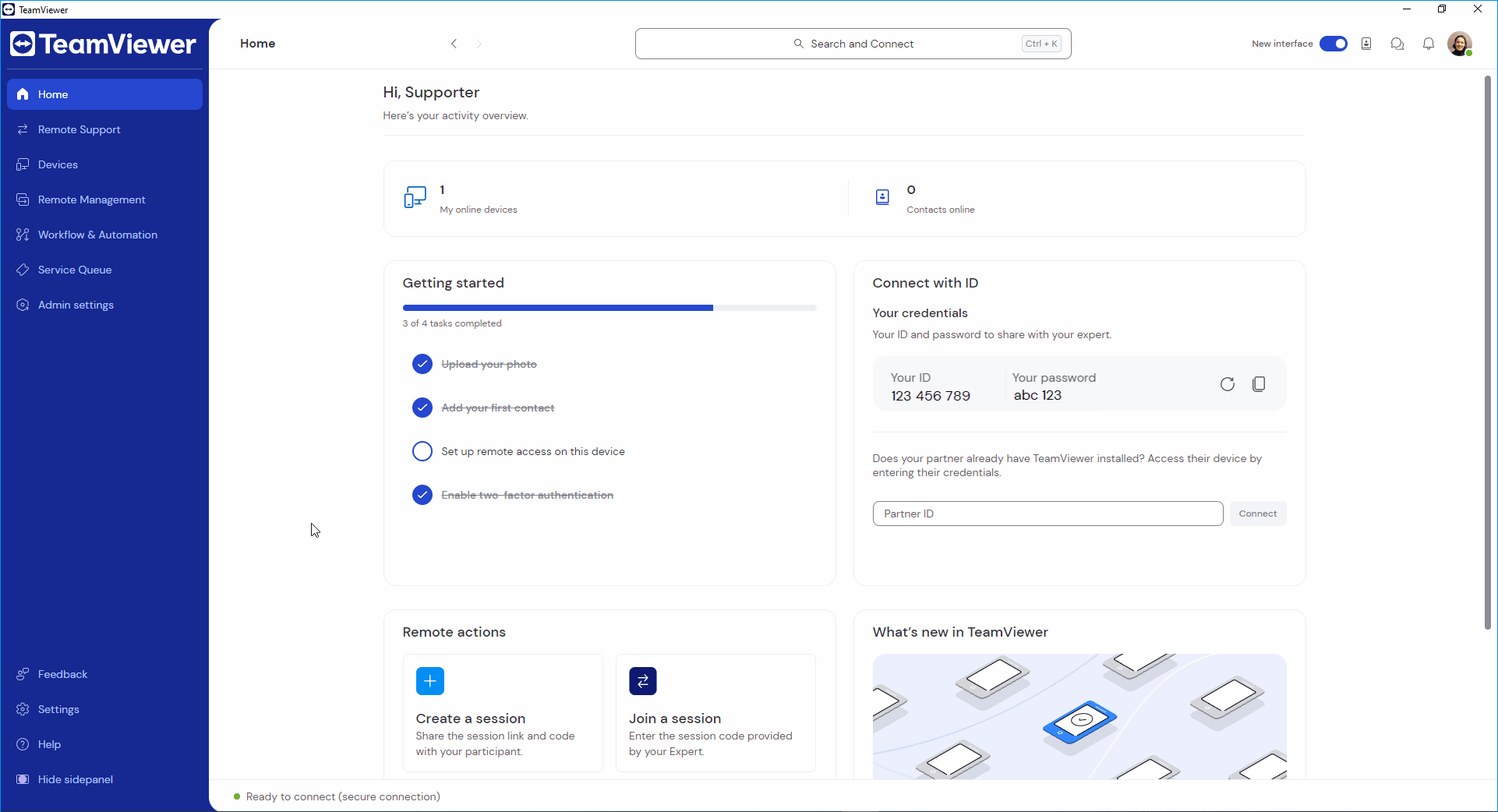 Enable Black Screen Settings