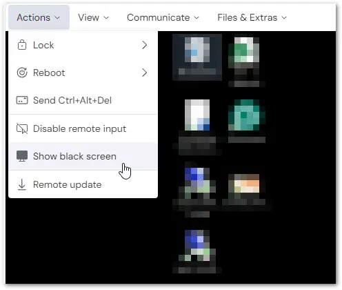Enable Black Screen
