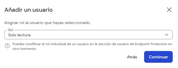 Configuracion Endpoint Protection Asignar Rol Usuario