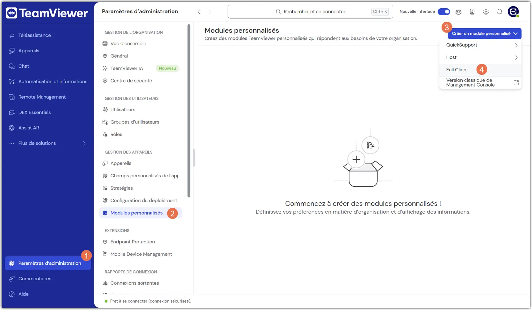 Creer Full Client Personnalise