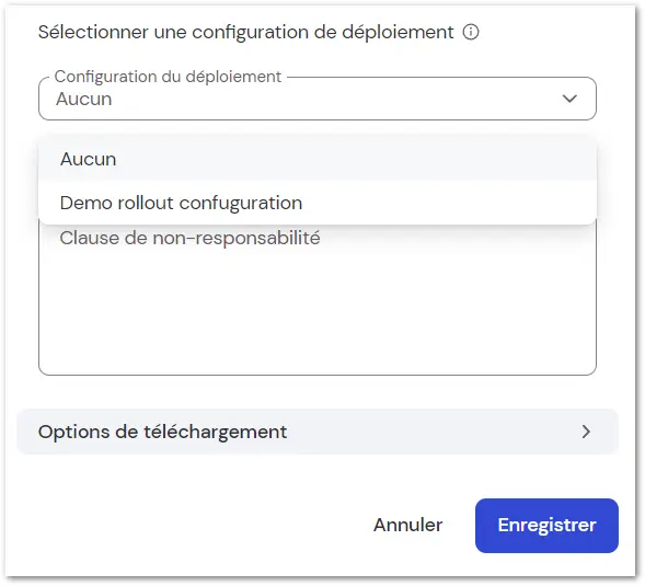 Selectionner Une Configuration De Deploiement