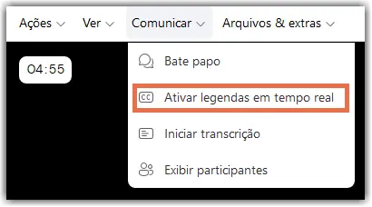 Ativar Legendas Em Tempo Real