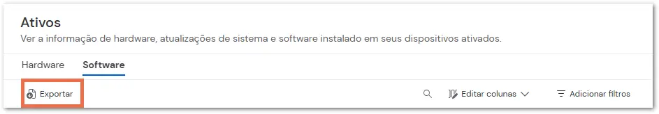 Ativos Software Exportar
