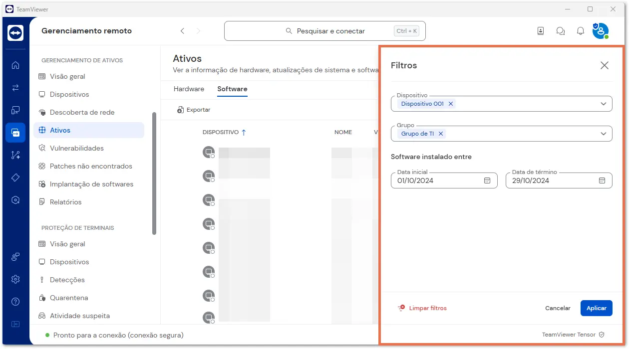 Ativos Software Filtros