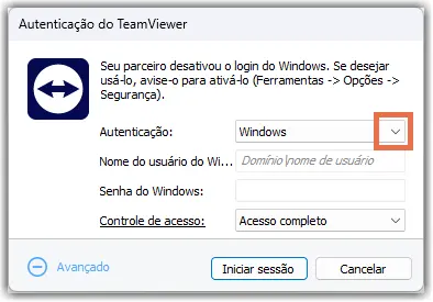 Autenticacao Do Windows Avancado Selecione Windows