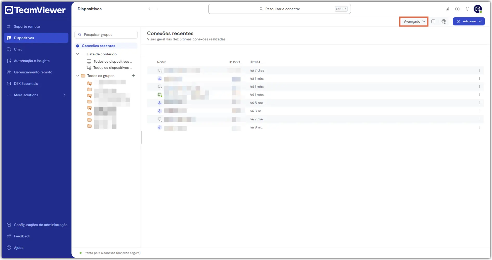 Avancado Lista De Dispositivos