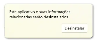 Clique Desinstalar