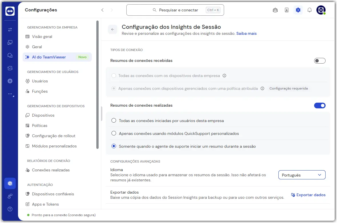 Configuracao Dos Insights De Sessao