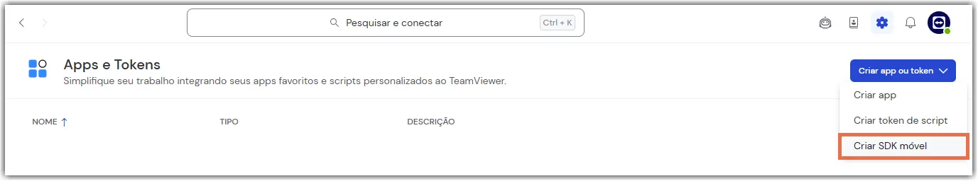Criar Sdk Movel