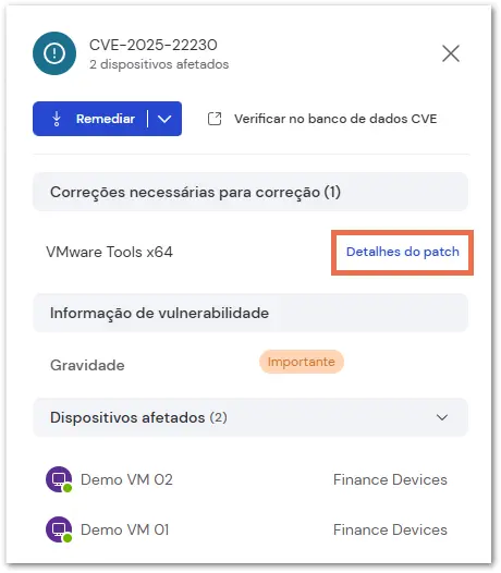 Detalhes Do Patch